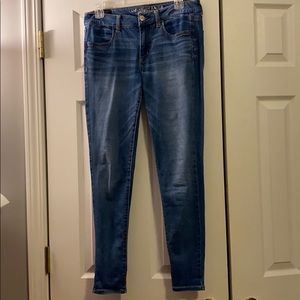 American Eagle medium washed jeggings